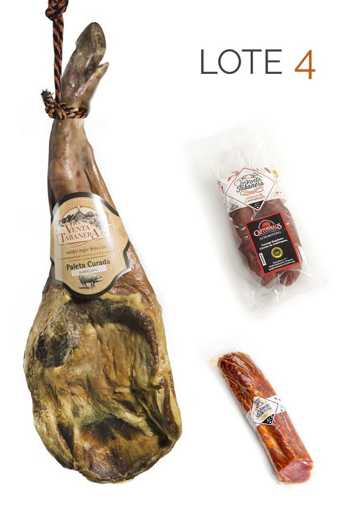 Lote 4 - Paleta curada + lomo embuchado 1/2 + chorizo de Cantimpalos 350gr